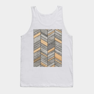 Abstract Chevron Pattern - Concrete and Wood Tank Top